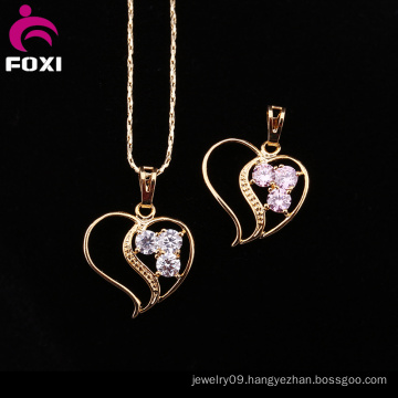 Charming Style Heart Shape Gold Plated Pendant Jewelry for Girls